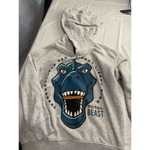Kids Gray Dinosaur Hoodie